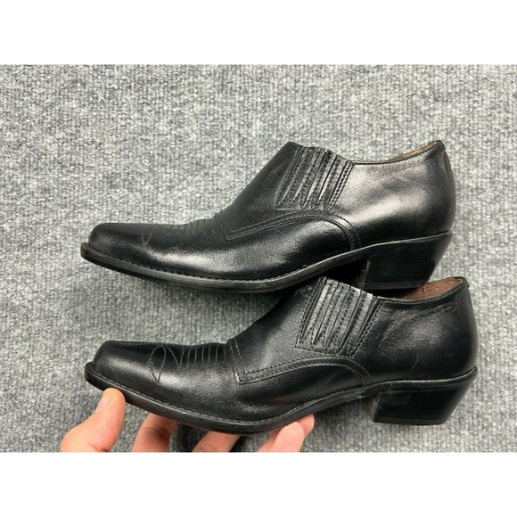 Guess by Georges Marciano Shoe Women's 6.5 Black Leather Heel Boot Italian Made - Picture 2 of 8